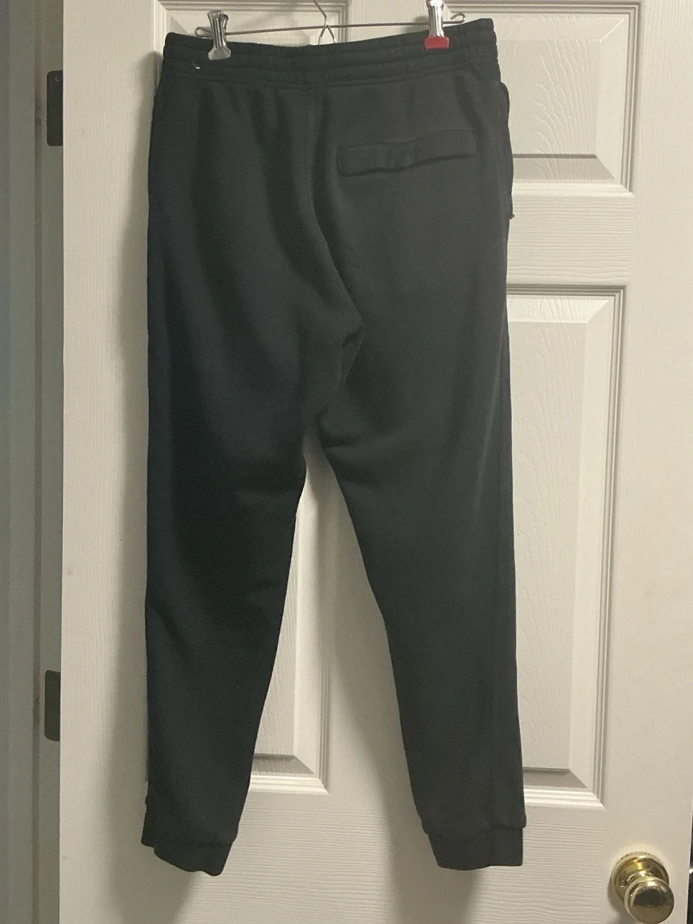 Nike Black Men's Jogger Sweatpants with White Swoosh